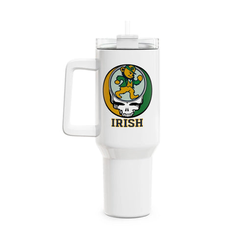 Grateful Dead - The Irish Dancing Leprechaun Stealie "Fat Man" Tumbler,  Double Insulated 40oz Travel Mug - StealieShop